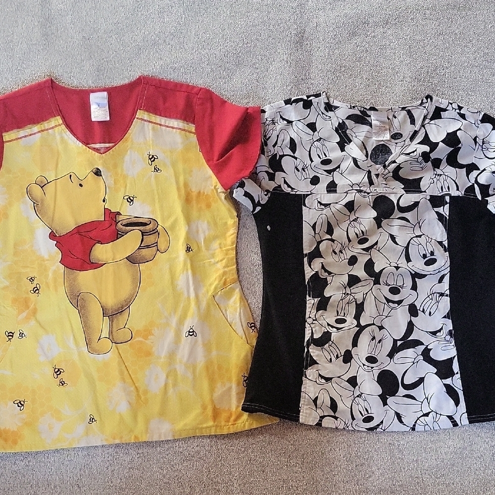 Uniform Disney Red and Black 100%cotton Short Sleeve The Shirt  Set/2 Size S